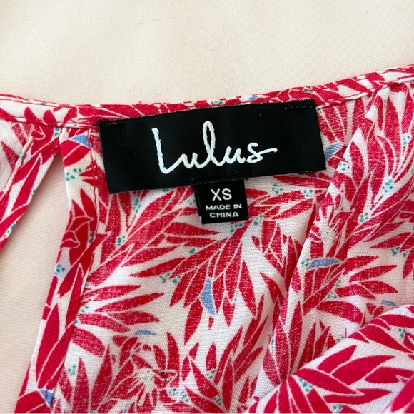 Lulus Red and White Flowy Floral Romper (XS) - Picture 8 of 8
